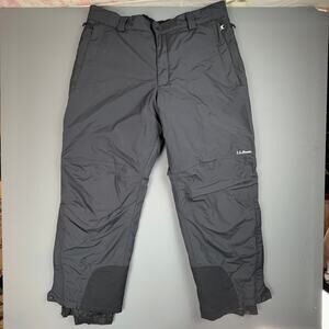 L.L. Bean Black Snow Pants XL Waterproof Insulated Ski Pants Men